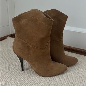 Mango Brown Ankle Booties with Western Flair